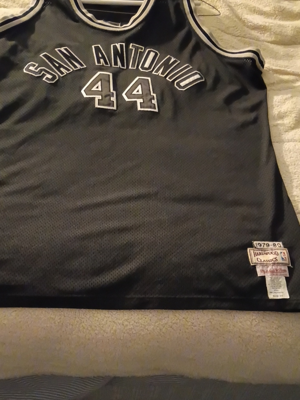 Mitchell & Ness San Antonio Black 44 Hardwood Classics Jersey